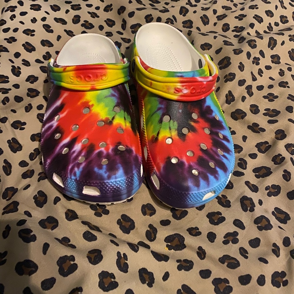 Rainbow crocs